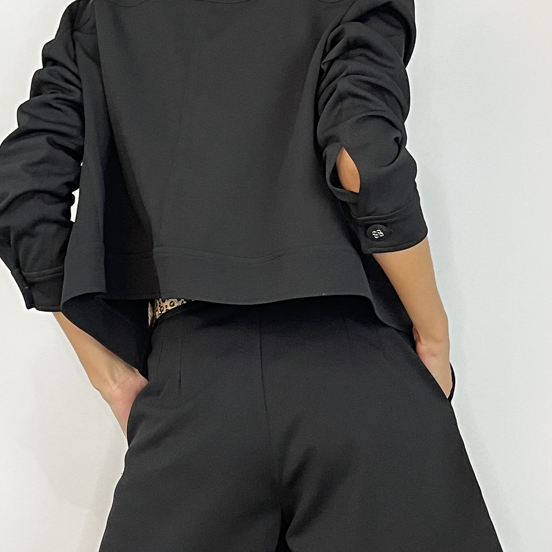 CQ1911 CHAQUETA CROPPED NEGRA 3