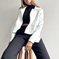CQ1911 CHAQUETA CROPPED BLANCA - Miniatura 7