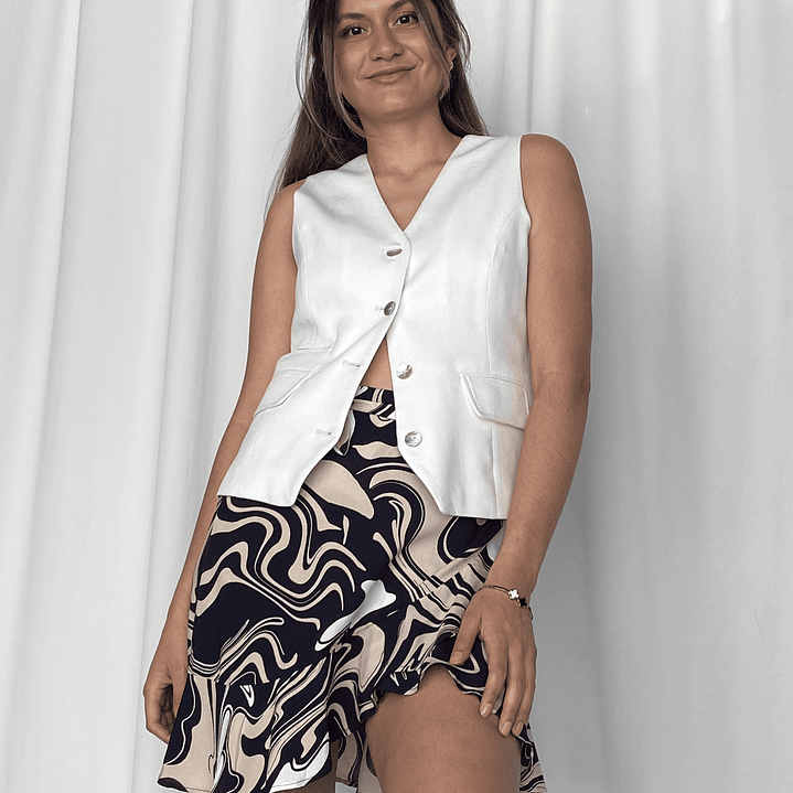 GL1415 Vest con lino color blanco 1