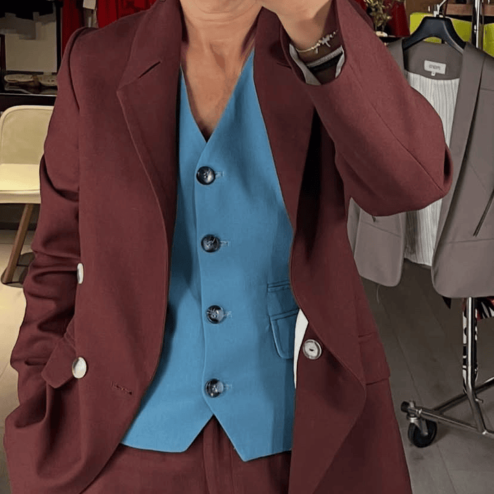 BZ1336 BLAZER CON LINO MOKA 1