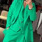 BZ1336 BLAZER CON LINO Verde Cata - Miniatura 1