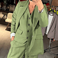 BZ1336 BLAZER CON LINO Verde musgo - Miniatura 1