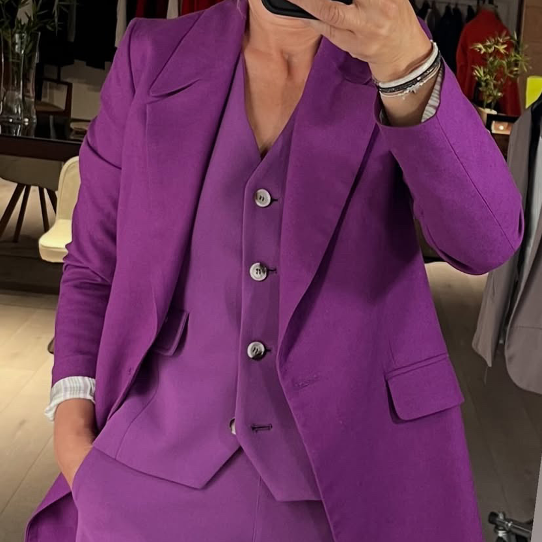BZ1336 BLAZER CON LINO VIOLETA 2