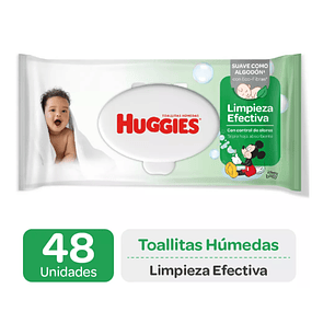 TOALLA HUMEDA HUGGIES LIMPIEZA EFECTIVA (48U)