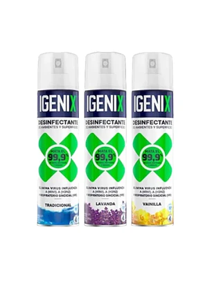 DESINFECTANTE EN AEROSOL IGENIX VARIEDADES 360CC (12U)