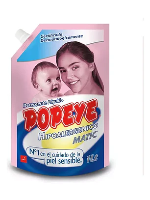 DETERGENTE HIPOALERGENICO POPEYE DOYPACK 800ML