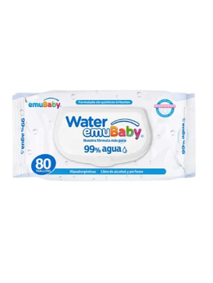 TOALLA HUMEDA WATER P EMUBABY X80 (20U)