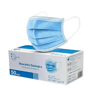 MASCARILLA AZUL PACK 10U