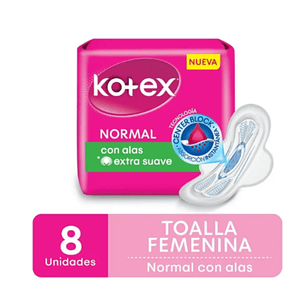 TH KOTEX NORMAL DIA EXTRA SUAVE C/ALAS 8U (48U)