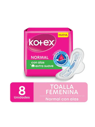 TH KOTEX NORMAL DIA EXTRA SUAVE C/ALAS 8U (48U)