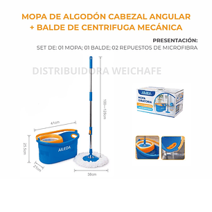 MOPA ALGODON + BALDE CENTRIFUGA (6U)