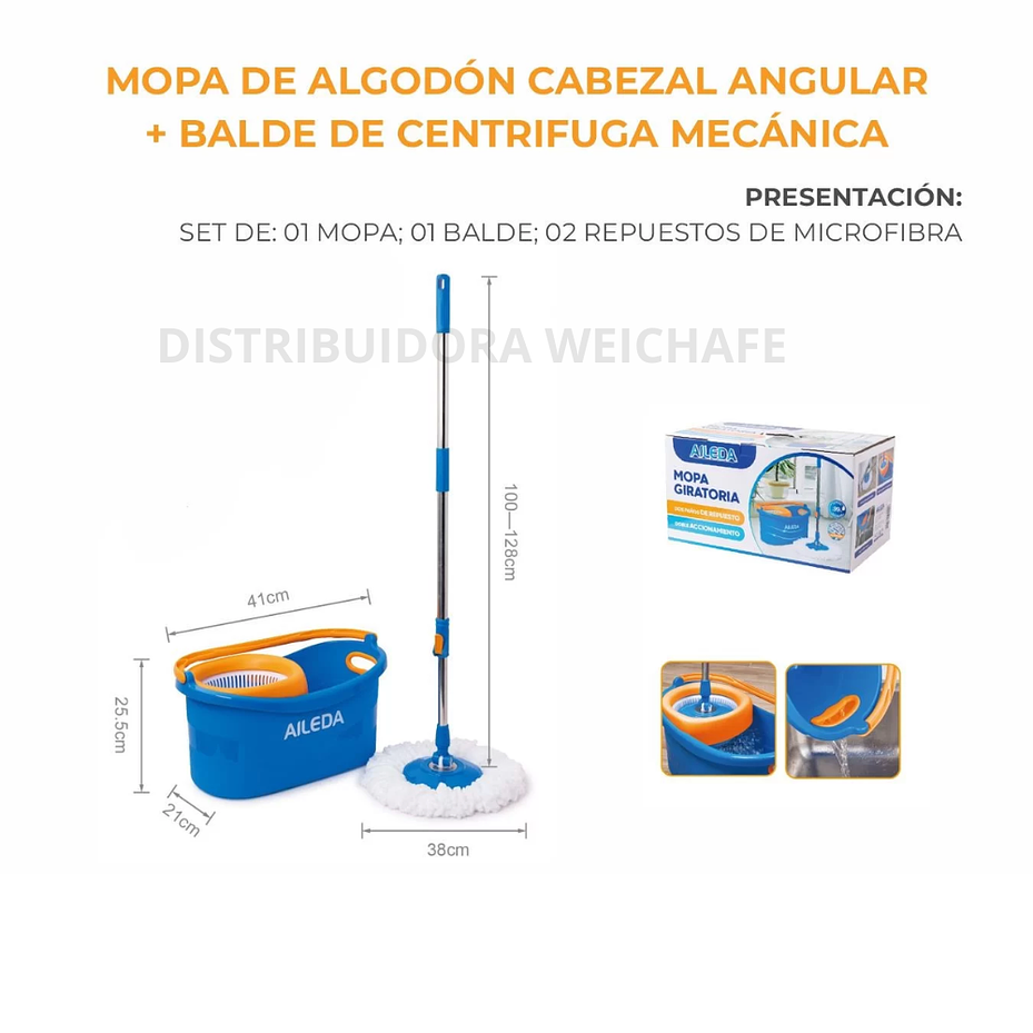 MOPA ALGODON + BALDE CENTRIFUGA (6U) 1