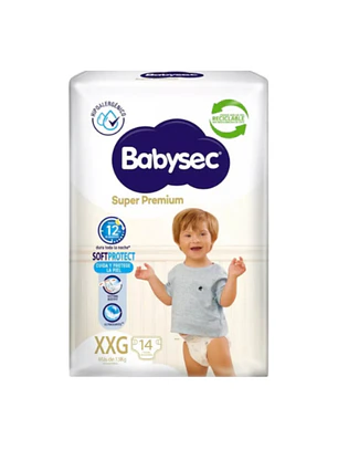 PAÑAL BABYSEC SUPER PREMIUM PAQUETE XXG (14U)