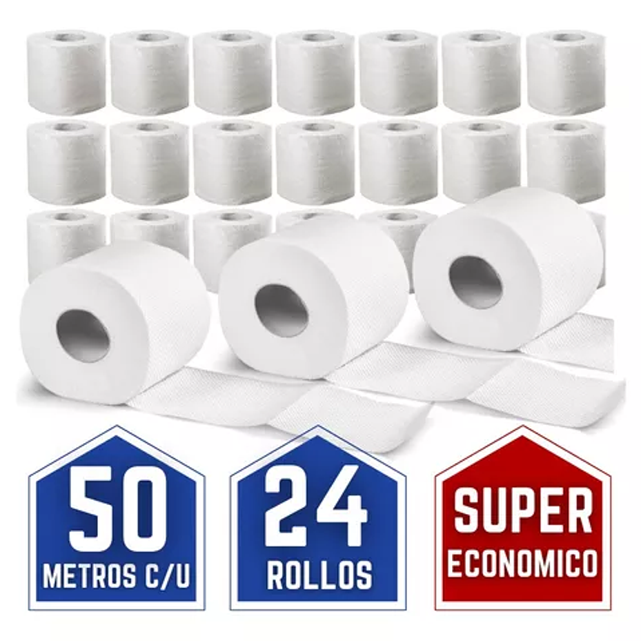 HIGIENICO PILUCHO H/S 50MTS 24 ROLLOS 1