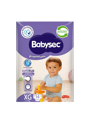 PAÑAL BABYSEC PREMIUM XG (14U)
