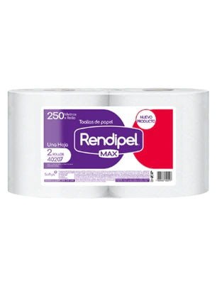 TOALLA PAPEL RENDIPEL MAX H/S 250 MTS X2
