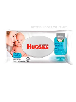 TOALLA HUMEDA HUGGIES PURO & NATURAL X48 (18U)