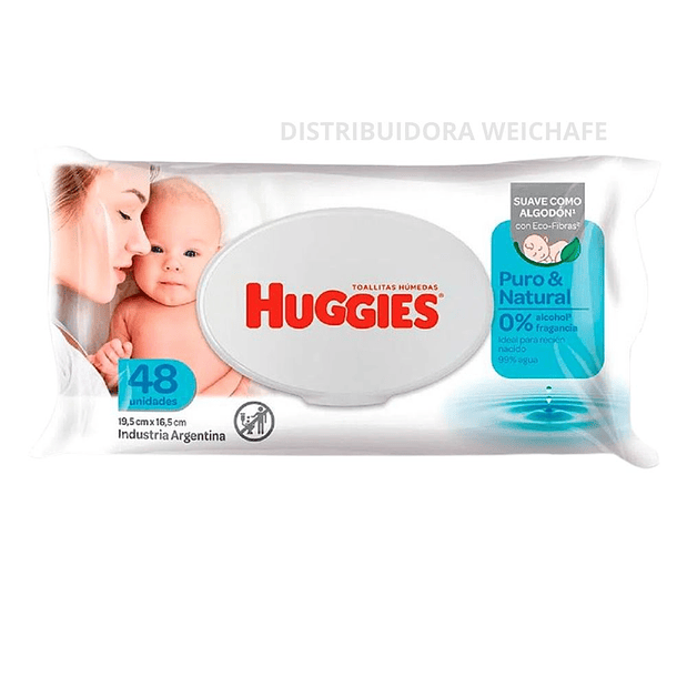 TOALLA HUMEDA HUGGIES PURO & NATURAL X48 (18U) 1