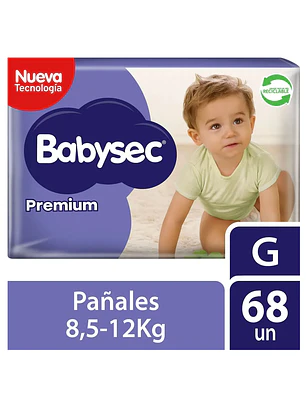 PAÑAL BABYSEC PREMIUM G x68