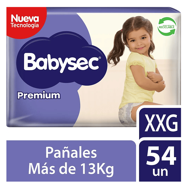 PAÑAL BABYSEC PREMIUM XXG x54 1