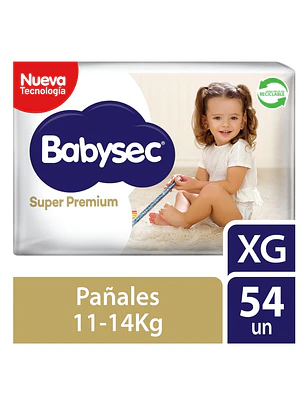 PAÑAL BABYSEC SUPER PREMIUM XG (54U)