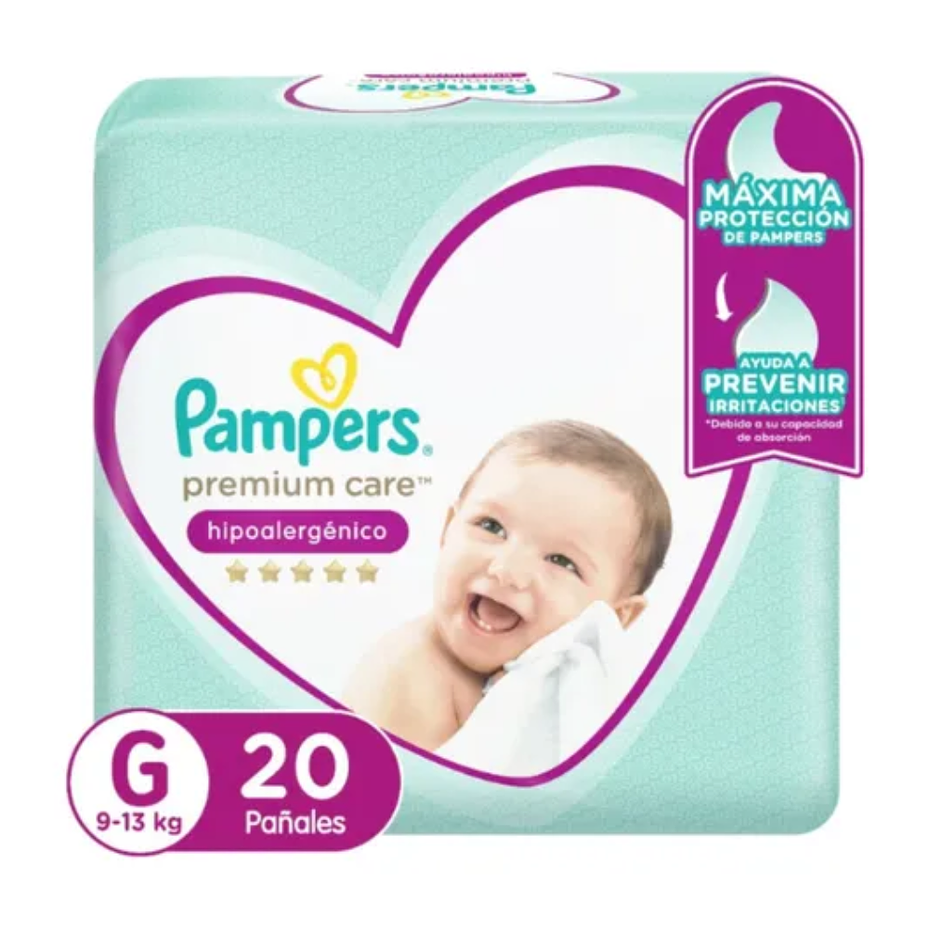 PAÑAL PAMPERS PREMIUM CARE - G 1
