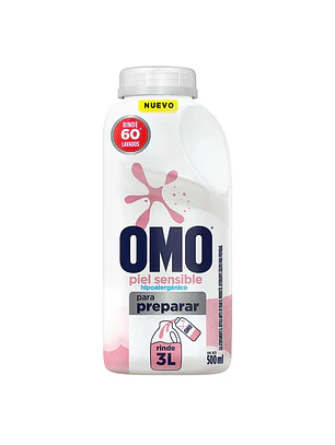 DETERGENTE LIQUIDO OMO DT PARA DILUIR PIEL SENSIBLE 500 ML (12U)