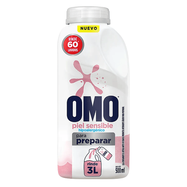 DETERGENTE LIQUIDO OMO DT PARA DILUIR PIEL SENSIBLE 500 ML (12U) 1