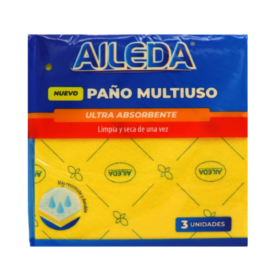 PAÑO AMARILLO ULTRA ABSORBENTE X3 AILEDA (100U) 1