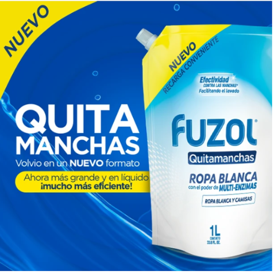 FUZOL QUITAMANCHAS ROPA BLANCA 1L 1