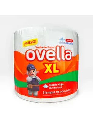 TOALLA OVELLA COCINA XL DOBLE HOJA 80 MTS (PAQUETE)