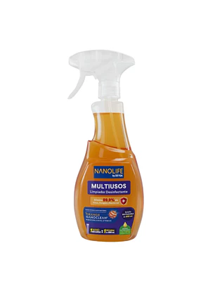 MULTIUSO DESINFECTANTE GATILLO NANOLIFE 500ML (12U)