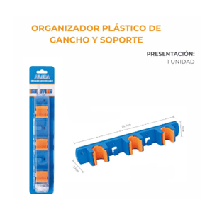 ORGANIZADOR PLASTICO DE GANCHO Y SOPORTE AILEDA (12U)