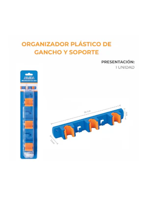 ORGANIZADOR PLASTICO DE GANCHO Y SOPORTE AILEDA (12U)