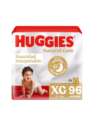 PAÑAL HUGGIES NAT CARE XG (96U)