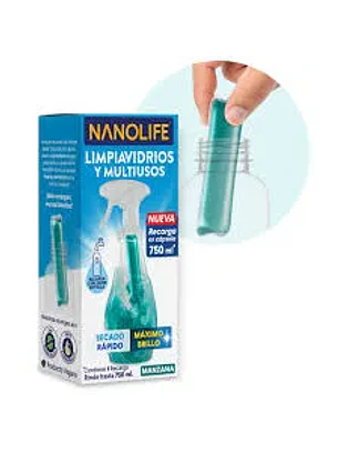 LIMPIAVIDRIOS RECARGA NANOLIFE 500ML (24U)