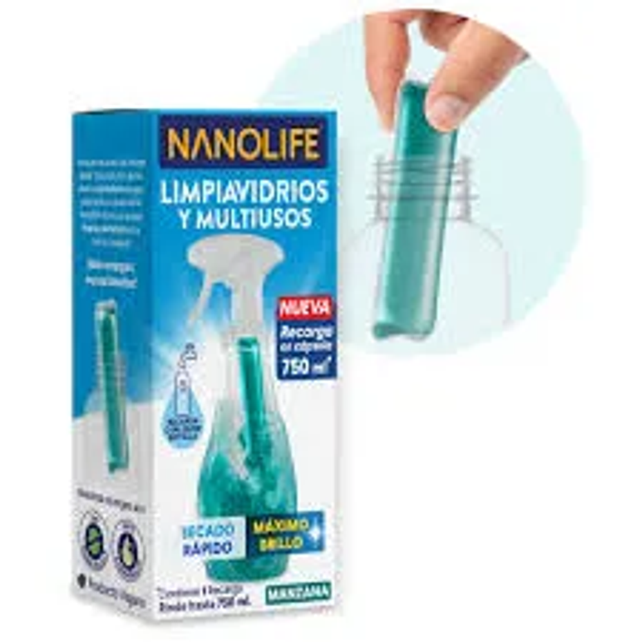 LIMPIAVIDRIOS RECARGA NANOLIFE 500ML (24U) 1