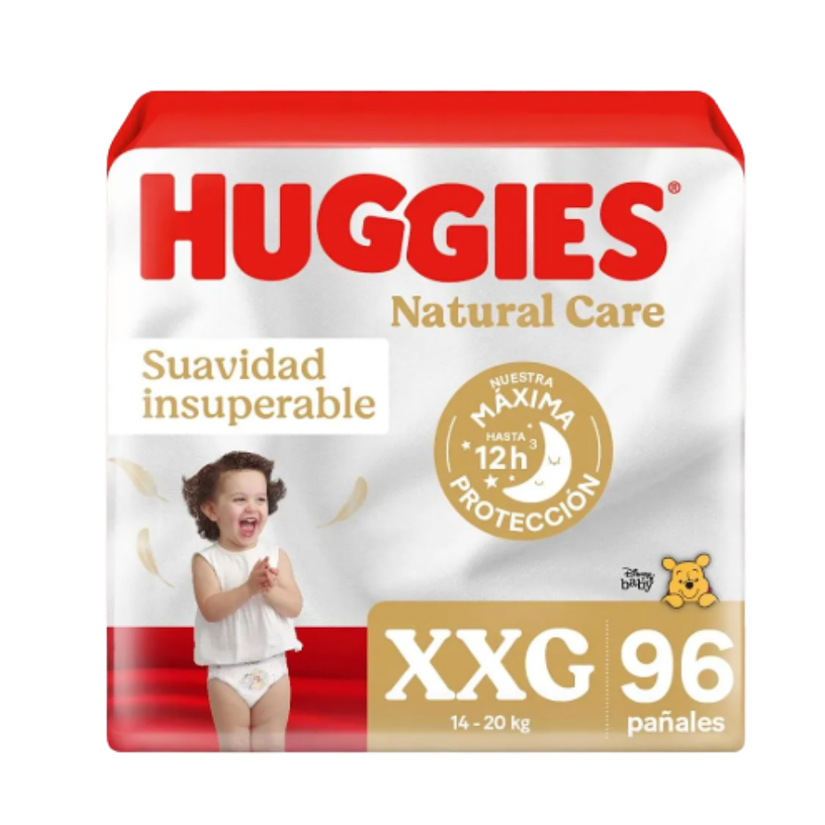 PAÑAL HUGGIES NAT CARE XXG (96U) 1