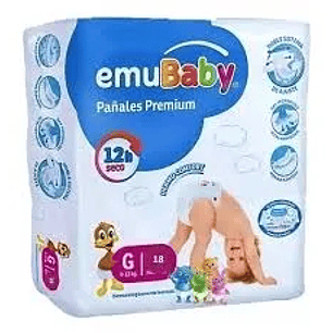 PAÑAL EMUBABY G (18U)