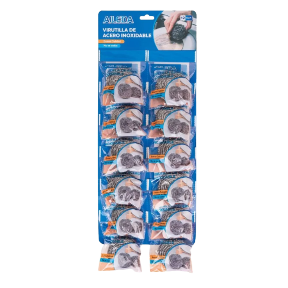 VIRUTILLA ACERO INOX TIRA 12 AILEDA 1