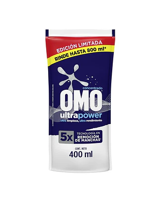 OMO CONCENTRADO ULTRA POWER 400ML (15U)