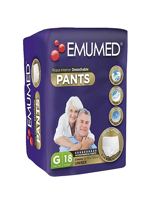 PAÑAL ADULTO EMUMED PANTS TALLA G x18