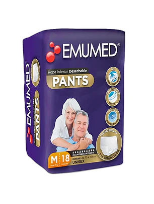 PAÑAL ADULTO EMUMED PANTS TALLA M X18