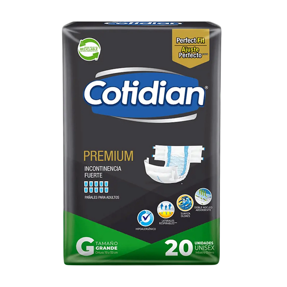 PAÑAL ADULTO COTIDIAN PREMIUM G X20  1