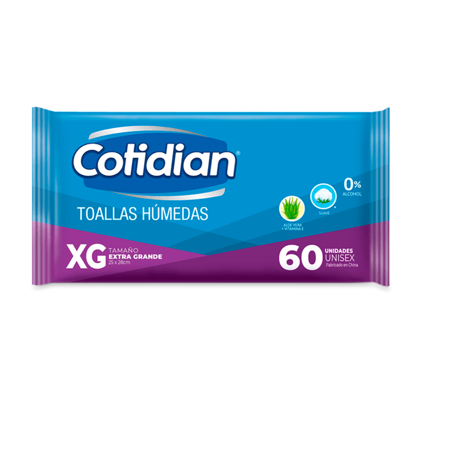 TOALLA HUMEDA ADULTO COTIDIAN X60 1