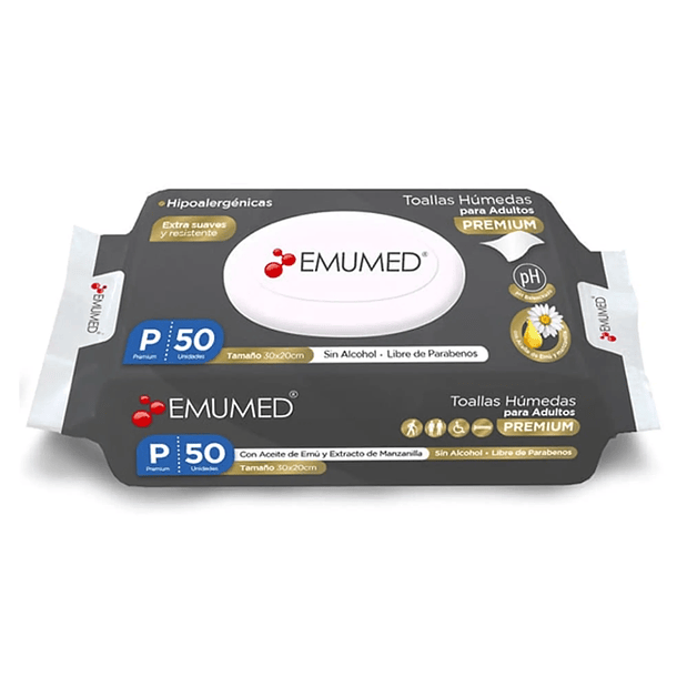 TOALLA HUMEDA ADULTO EMUMED X50  1