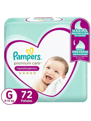 PAÑAL PAMPERS PREMIUM CARE G x72
