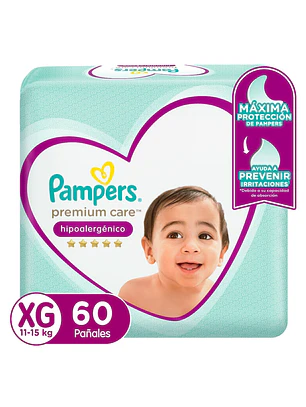 PAÑAL PAMPERS PREMIUM CARE XG x60
