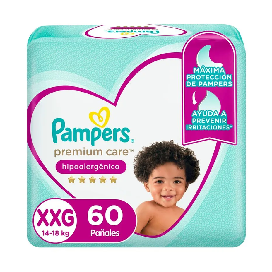 PAÑAL PAMPERS PREMIUM CARE XXG x60 1