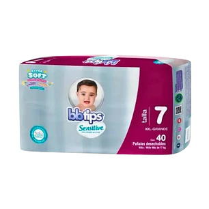 PAÑAL BBTIPS SENSITIVE XXXG ETAPA 7 X40 